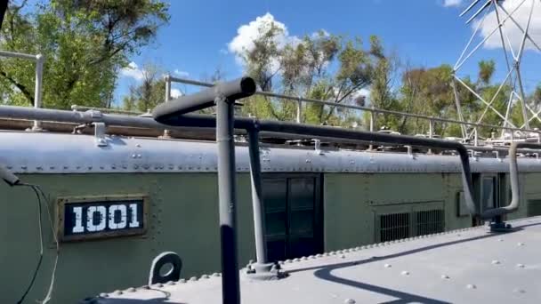 Vista Del Techo Del Ferrocarril Estación Puebla México — Vídeos de Stock