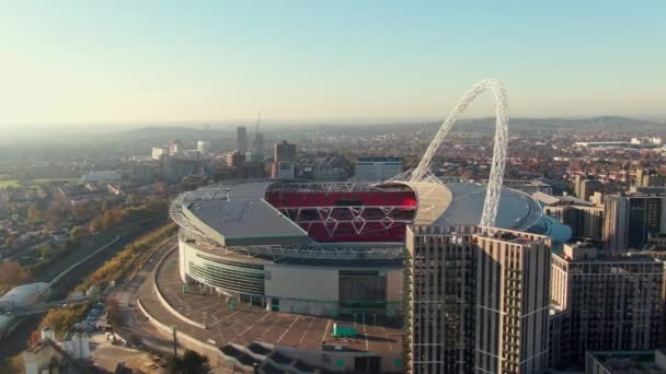 Estádio Wembley Paisagem Circundante Londres Vista Aérea Drones — Vídeo de Stock