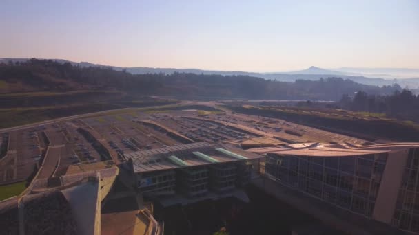 Veduta Aerea Della Città Della Cultura Della Montagna Pico Sacro — Video Stock