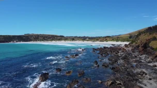 Skalnaté Pobřeží Snelling Beach Severním Pobřeží Klokaního Ostrova Jižní Austrálie — Stock video