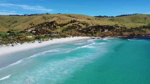Snelling Beach Costa Norte Ilha Canguru Austrália Sul Dia Ensolarado — Vídeo de Stock