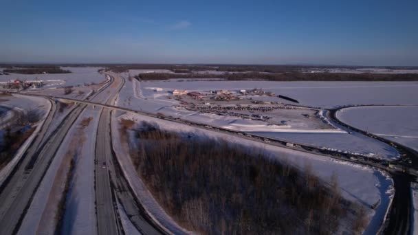 Konwój Wolności 2022 Wjeżdża Punktu Zbiórki Vankleek Hill Ontario Stycznia — Wideo stockowe