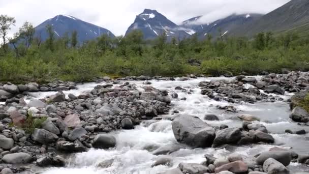 Σουηδοί Ψηλότερη Οροσειρά Στα Βόρεια Τμήματα Της Σουηδίας — Αρχείο Βίντεο