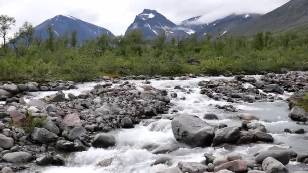 Suecos Mais Alta Gama Montanhas Nas Partes Norte Suécia — Vídeo de Stock