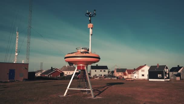 Drone Ondulado Para Pesquisa Marinha Campo Nos Arredores Cidade Vardo — Vídeo de Stock