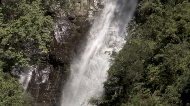 Enorme Hermoso Jogini Cae Con Arco Iris Manali Himachal Pradesh — Vídeos de Stock