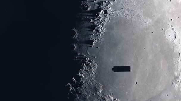 第二级火箭助推器撞击月球和爆炸 — 图库视频影像