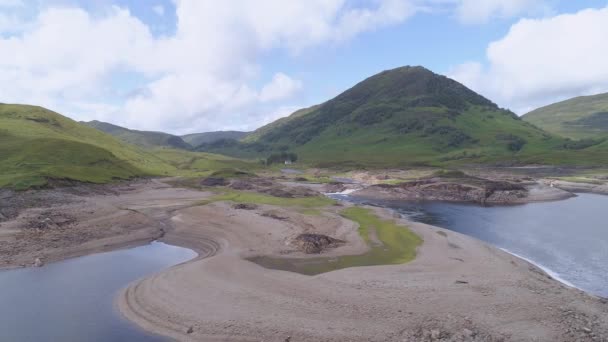 Jobbról Balra Légi Lövés Loch Treig Felett Rannoch Moor Dél — Stock videók