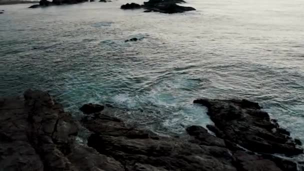 Aerial View Rotating Shot Rock Formation Coast Southern Mexico Close — Stock Video