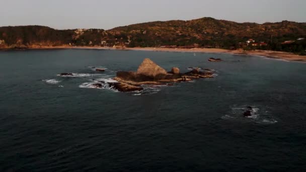 Amazing View Small Rocky Islands Mexico Luchtfoto — Stockvideo