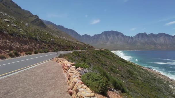 Uitzicht False Bay Vanaf Clarence Drive Buurt Van Kaapstad Pan — Stockvideo