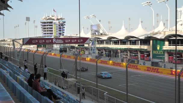 2021 Timmar Bahrain Händelse People Watch Sport Car Race Bahrain — Stockvideo
