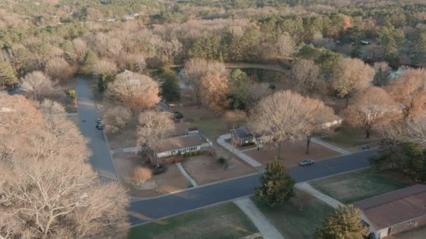 Vue Aérienne Sur Quartier Étang Les Arbres Durham City Automne — Video