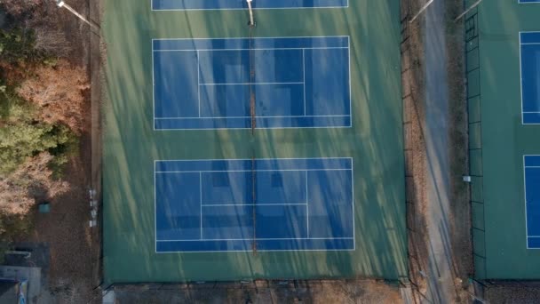 Ascending Aerial Tennis Courts Baseball Sportsfield Durham — Vídeo de Stock