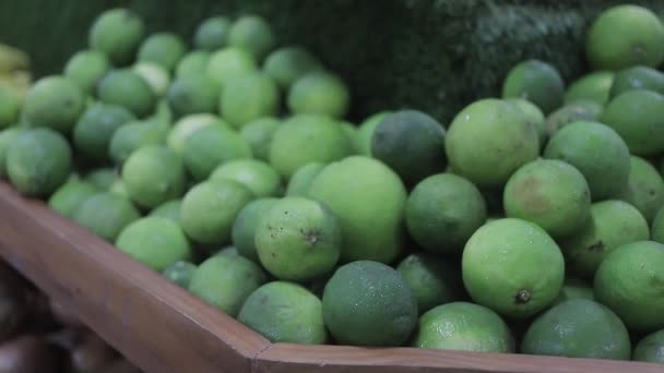 Beaucoup Citrons Sur Les Étagères Des Supermarchés Aliments Naturels Santé — Video