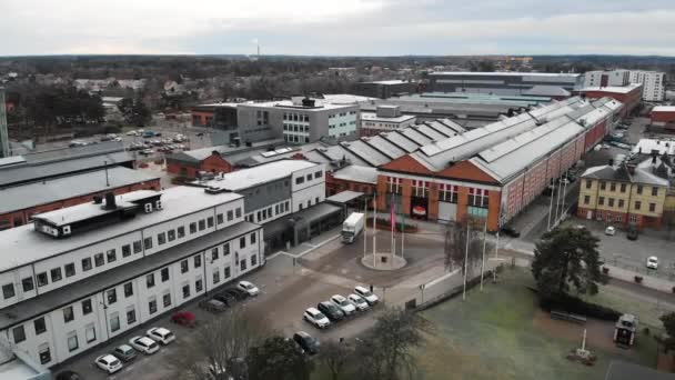 Saab Car Museum Centro Ciencia Innovatum Cerca Del Canal Trolle — Vídeo de stock