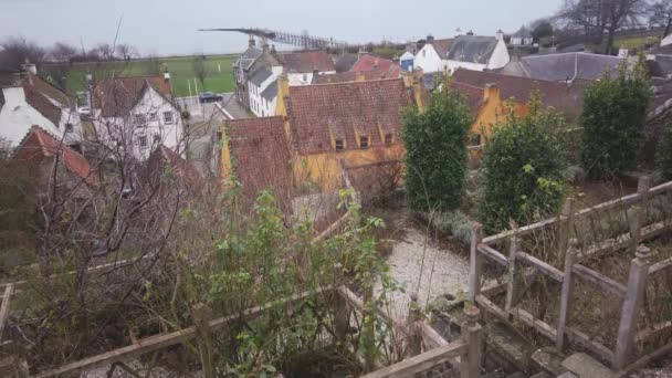 Blick Auf Die Hängenden Gärten Mit Dem Dorf Hintergrund — Stockvideo