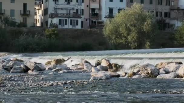 Fluss Serchio Lucca Italien Sommer — Stockvideo