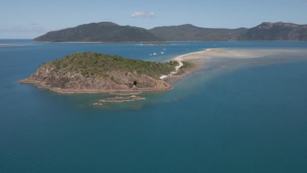 Langford Island Hook Island Distance Whitsunday Island Qld Australia Aerea — Video Stock