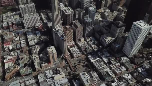 Luftaufnahme Der Innenstadt Von San Francisco Usa Zentrale Finanzbezirke Wolkenkratzer — Stockvideo