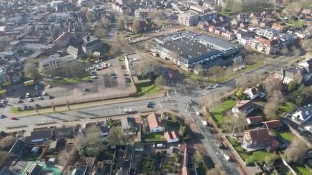 Trafik Işıklarıyla Kesişen Yoğun Açı Görünümü — Stok video