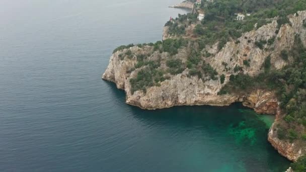 空中无人驾驶飞机对悬崖和海洋的射击4 — 图库视频影像