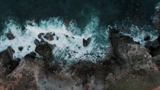 Meksika Daki Kuyruklu Yıldız Noktası Ile Engin Kayalık Kıyı Şeridine — Stok video