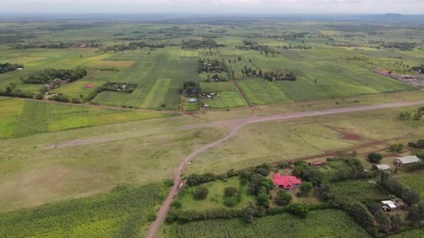 Panorama Serene Rural Area Loitokitok Kenya Aerial View — Stock Video
