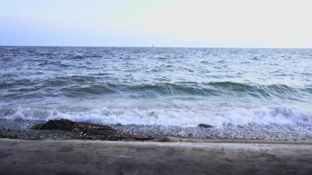 Krásné Sledování Záběru Mořských Vln Pomalém Pohybu — Stock video