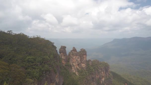 澳大利亚悉尼蓝山三姐妹岩层 — 图库视频影像