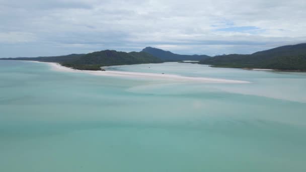 Whitehaven Beach Mit Weißem Quarzsand Hill Inlet Whitsunday Queensland Australien — Stockvideo