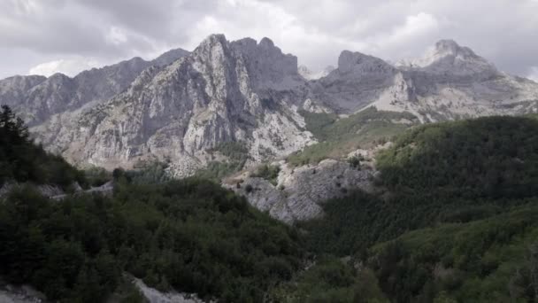 Přední Letadlo Drone Video Pohybující Nad Albania Mount Korab Čele — Stock video