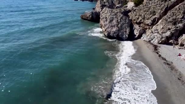 Persone Prendere Sole Sulla Spiaggia Carabeo Nel Centro Della Città — Video Stock