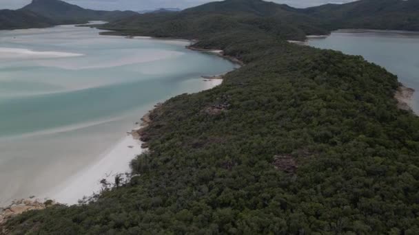 Whitehaven Sahili Hill Körfezi Whitsunday Adaları Ulusal Parkı Queensland Avustralya — Stok video