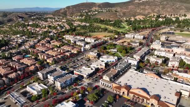 Vista Aérea Drones Sobre Cidade San Elijo Hills Localizada San — Vídeo de Stock