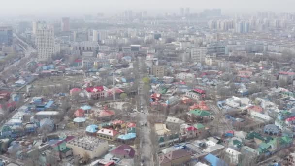 Bir Çin Şehrinin Havadan Görünüşü Yining Çin Deki Bagua Kasabası — Stok video
