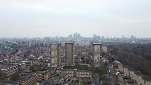 Vue Aérienne Immeubles Appartements Tours Londres — Video