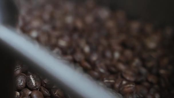 Kaffeebohnen Röstprozess Café — Stockvideo