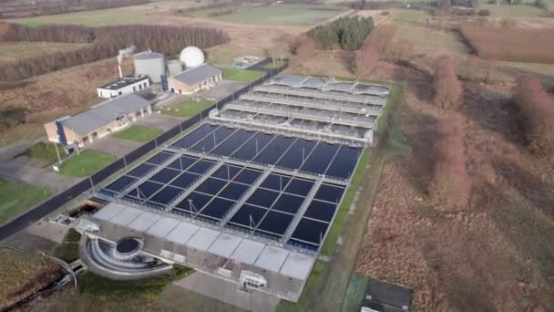 Ampliación Vista Las Instalaciones Limpieza Agua — Vídeo de stock