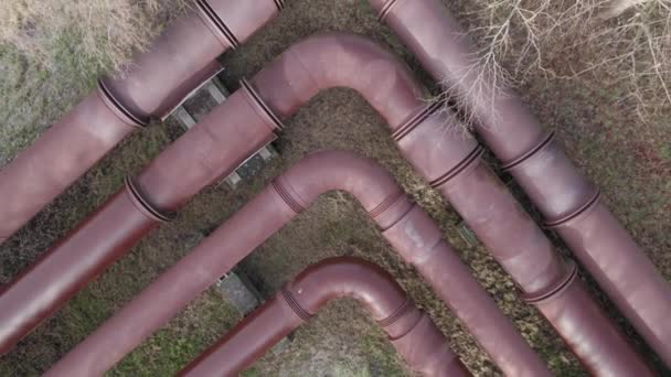 工业用管道 冷却系统的缩放视野 — 图库视频影像