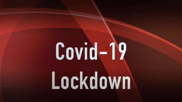 Título Com Escrita Branca Fundo Animado Covid Lockdown — Vídeo de Stock