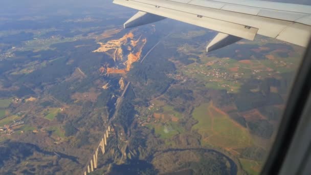 Vistas Galiza Avião — Vídeo de Stock