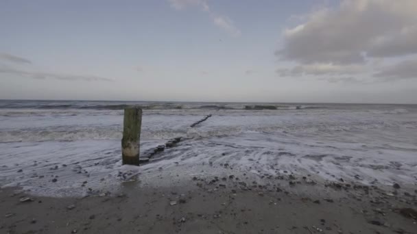 Stormy Weather High Waves Baltic Sea — Stock Video