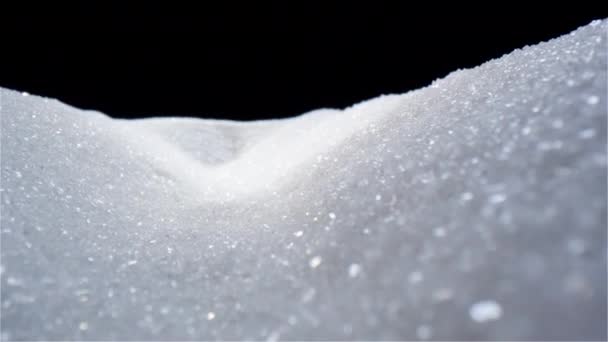 Macro Tracking Wide Shot Mountains White Sugar — Stock Video