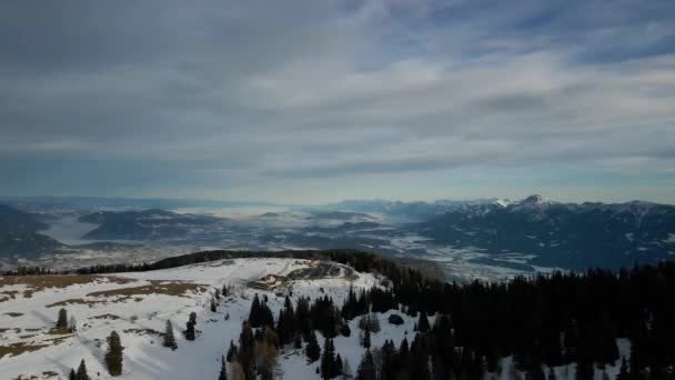 Vista Aérea Dos Alpes Austríacos — Vídeo de Stock