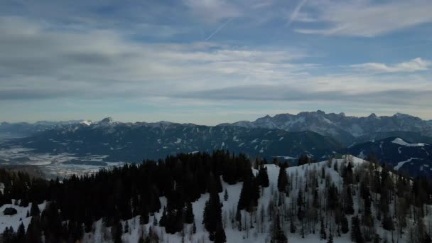 Luchtfoto Van Oostenrijkse Alpen — Stockvideo