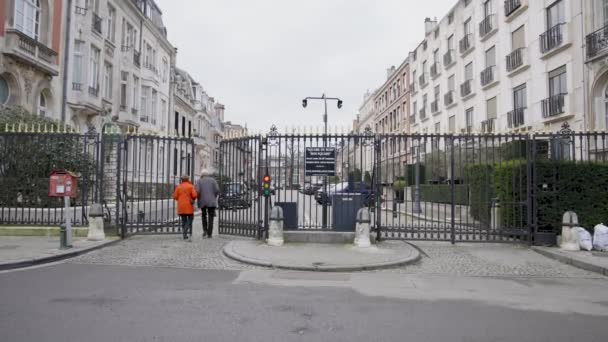 Square Bois Avenue Louise Bruxelas Bélgica Rua Privada Segura Pertencente — Vídeo de Stock