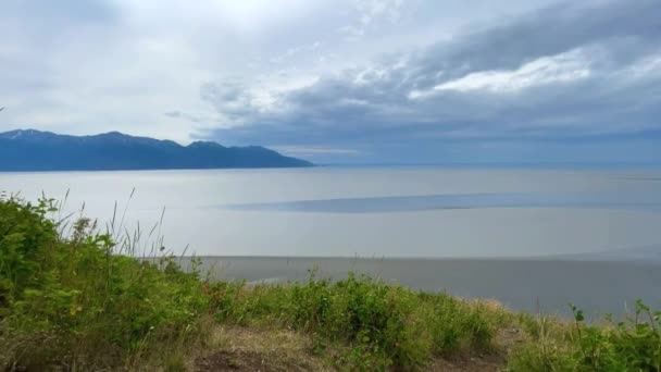 Anchorage Alaska Daki Turnagain Arm Dikkat — Stok video