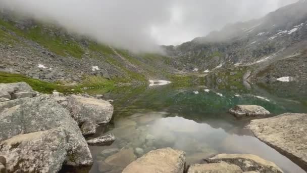 Vänster Till Höger Panna Gold Cord Lake Hatcher Pass Alaska — Stockvideo