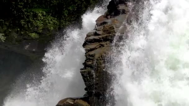 Cascading Vattenfall Nooksack Falls Washington State Medellång Skott — Stockvideo